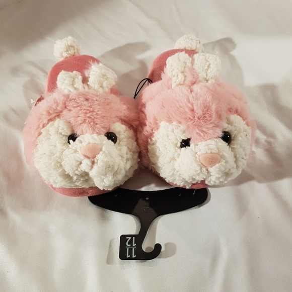 Wonder Nation Bunny slippers kids 11-12 - Picture 1 of 3